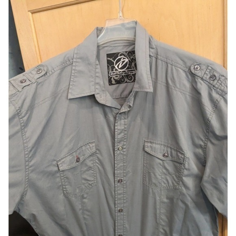 Drill Clothing Co‎ Shirt Mens XxL fits XL Long Sleeve Collared Button Up Pockets